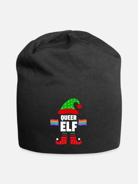 Weinachten Weihnachtself LGBTQ Queer Elf Elfen - Jersey-Beanie - Schwarz