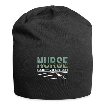 Keine Ausrede ich bin die Krankenschwester - Jersey-Beanie - Schwarz - Vorne