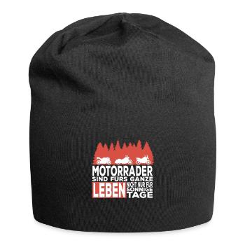 Motorräder Sind Fürs Ganze Leben Motorrad Fahrer - Jersey-Beanie - Schwarz - Vorne