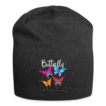 Origami Japanese Art Folding Crane Paper - Jersey Beanie - charcoal grey - Front