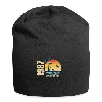 Geburtstag Limited Edition 1987 - Jersey-Beanie - Schwarz - Vorne