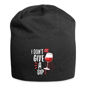 I don't give a sip - Jersey Beanie - black - Front