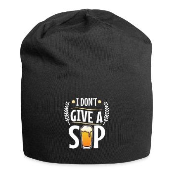 I don't give a sip - Jersey-Beanie - Schwarz - Vorne