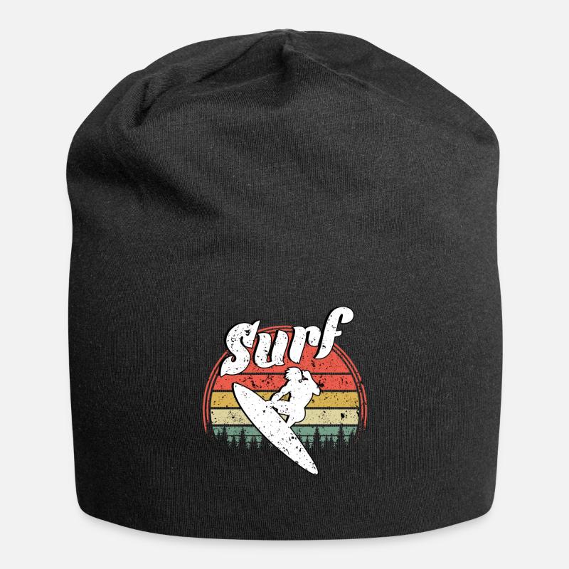 Surfen - Jersey-Beanie - Schwarz