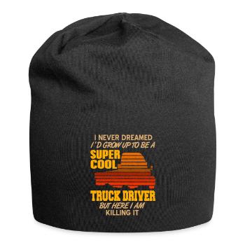 I'd Grow Up to Be A Super Cool Truck Driver Funny - Jersey-Beanie - Schwarz - Vorne