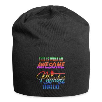 What An Awesome Plumber Looks Like Vapor Wave - Jersey-Beanie - Schwarz - Vorne
