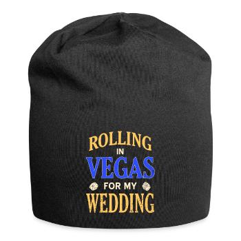 Rolling In Vegas For My Wedding Cool Retro T-Shirt - Jersey-Beanie - Schwarz - Vorne
