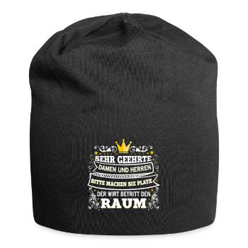 Kneipen-Besitzer Barkeeper Wirt - Jersey-Beanie - Schwarz - Vorne