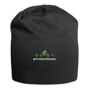 My heart beats for Calathea's heartbeat plant - Jersey Beanie - black - Front