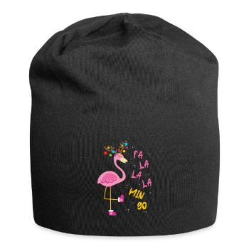 Fa la la la mingo Flamingo - Jersey Beanie - black - Front