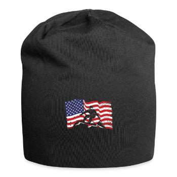 USA Sport Snowboarding amerikanische Flagge Snow - Jersey-Beanie - Schwarz - Vorne