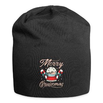 Christmas Holiday Xmas Cruise Ship - Jersey Beanie - black - Front