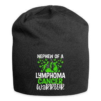 Lymphoma Cancer Awareness Nephew Aunts Uncle - Jersey Beanie - black - Front