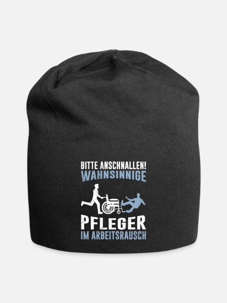 Anschnallen Pfleger im Arbeitsrausch Altenpfleger - Jersey-Beanie - Schwarz