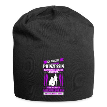 Ich bin keine Prinzessin ich bin Altenpflegerin - Jersey-Beanie - Schwarz - Vorne