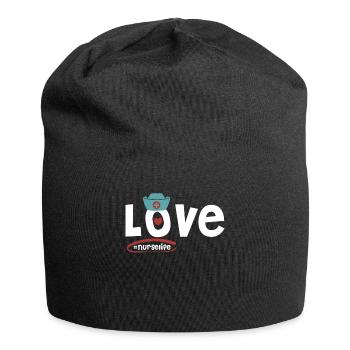 Nurselife Ich liebe meinen Job Krankenschwester - Jersey-Beanie - Schwarz - Vorne