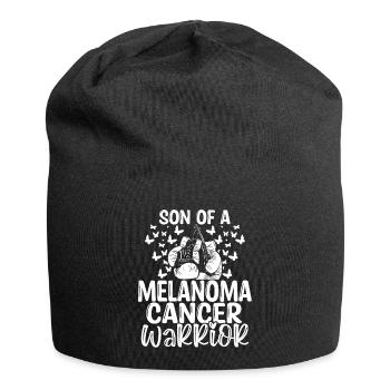 Melanoma Cancer Awareness Month Ribbon Son - Jersey Beanie - black - Front