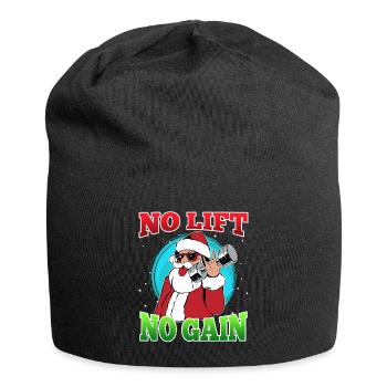 No Lift no Gain Nikolaus No Lift no Gift - Jersey Beanie - black - Front