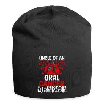 Oral Cancer Awareness Uncle Nephew Niece - Jersey-Beanie - Schwarz - Vorne