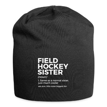 Feldhockey Geschenkidee Für Feldhockeyspieler - Jersey-Beanie - Schwarz - Vorne