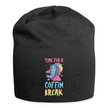Time For A Coffin Break Vampire Gift - Jersey Beanie - black - Front