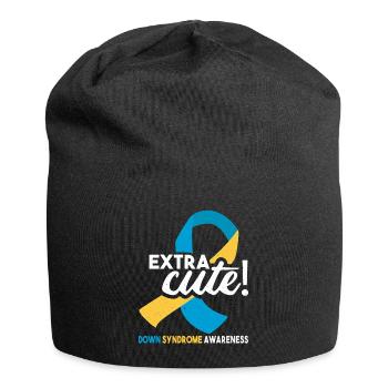 October Wear Blue Yellow Down Syndrome Awareness - Jersey-Beanie - Schwarz - Vorne