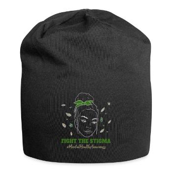 In May Wear Green Mental Health Awareness Month - Jersey-Beanie - Schwarz - Vorne