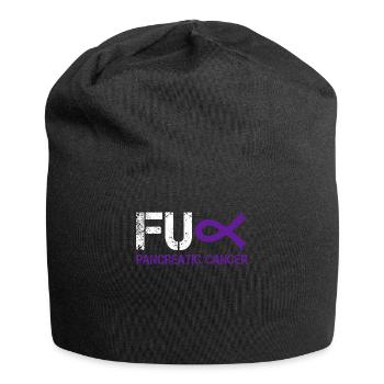 November Purple Ribbon Pancreatic Cancer Awareness - Jersey-Beanie - Schwarz - Vorne