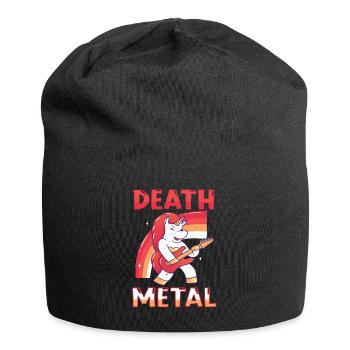 Kawaii Licorne Arc-en-ciel Métal Musique Amateur de Rock - Bonnet en jersey - noir - Devant