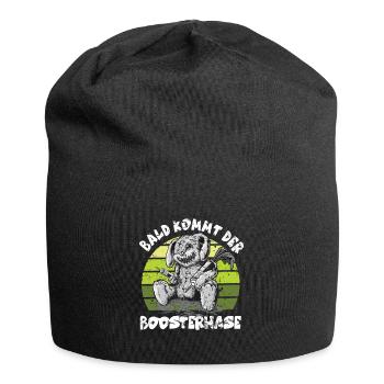 Soon the Bosster is coming - Jersey Beanie - black - Front