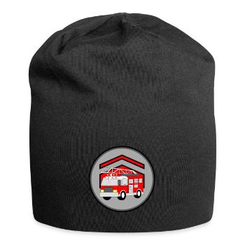 Voiture de pompiers - Bonnet en jersey - noir - Devant