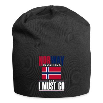 La Norvège appelle et je dois aller Norvège Norvégien - Bonnet en jersey - noir - Devant