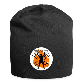 Feuerwehrmann - Jersey-Beanie - Schwarz - Vorne
