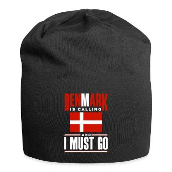 Denmark Danish Denmark Flag Denmark Is Calling - Jersey Beanie - black - Front