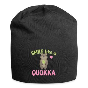 Souriez comme un Quokka - Grinsendes Quokka - Bonnet en jersey - noir - Devant