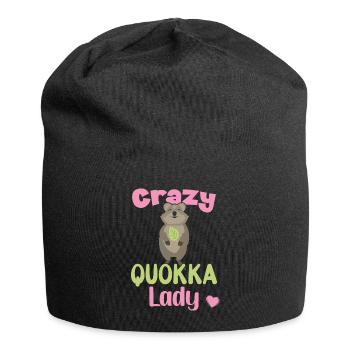 Crazy Quokka Lady / Grinsendes Quokka - Bonnet en jersey - noir - Devant