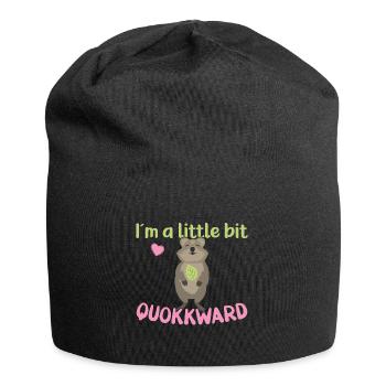 I ́m a little bit Quoakkward / Grinning Quokka - Jersey Beanie - black - Front