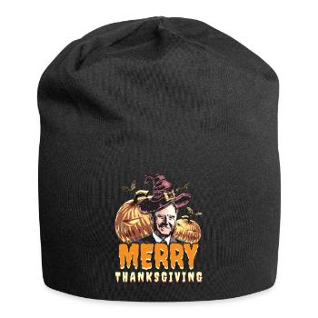 Funny President Thanksgiving Season Autumn - Jersey Beanie - black - Front