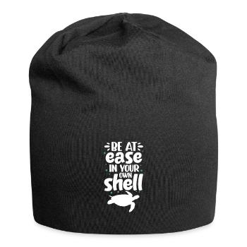 Schildkröte Turtle Meer Meeresbewohner Geschenk - Jersey-Beanie - Schwarz - Vorne