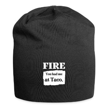 Retro Hot FIRE -You Had me At Taco Hot Packet Hall - Jersey Beanie - black - Front