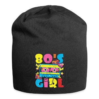 Women 80s girl 80s Themes Party Vintage 1980s - Jersey Beanie - black - Front