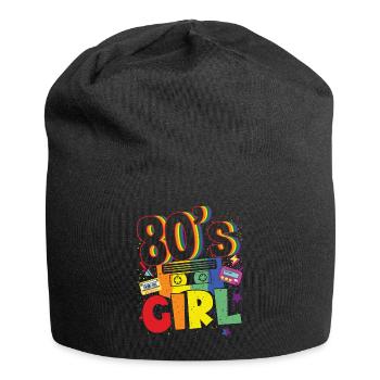 Women 80s girl 80s Themes Party Vintage 1980s - Jersey Beanie - black - Front