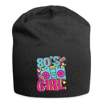 Women 80s girl 80s Themes Party Vintage 1980s - Jersey Beanie - black - Front