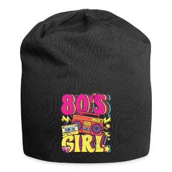 Women 80s girl 80s Themes Party Vintage 1980s - Jersey Beanie - black - Front