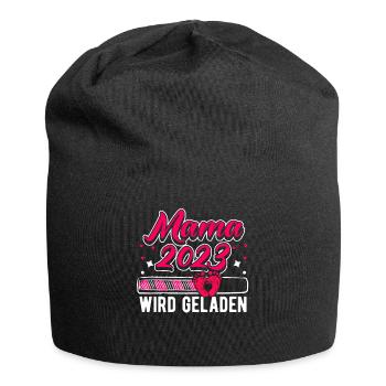 Mama 2023 Mutter werden in Schwangerschaft Baby - Jersey-Beanie - Schwarz - Vorne