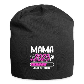 Mama 2023 Mutter werden in Schwangerschaft Baby - Jersey-Beanie - Schwarz - Vorne