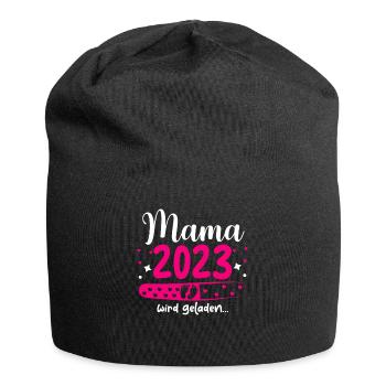 Mama 2023 Mutter werden in Schwangerschaft Baby - Jersey-Beanie - Schwarz - Vorne
