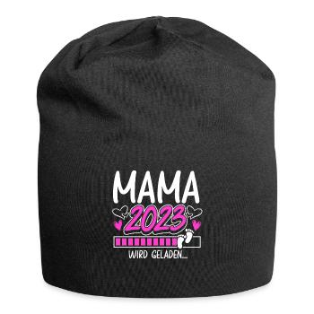 Mama 2023 Mutter werden in Schwangerschaft Baby - Jersey-Beanie - Schwarz - Vorne