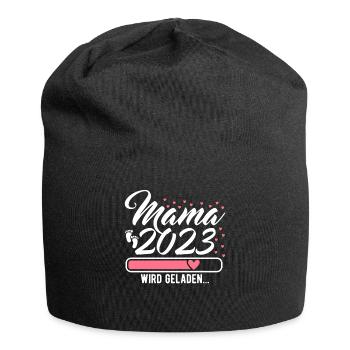 Mama 2023 Mutter werden in Schwangerschaft Baby - Jersey-Beanie - Schwarz - Vorne
