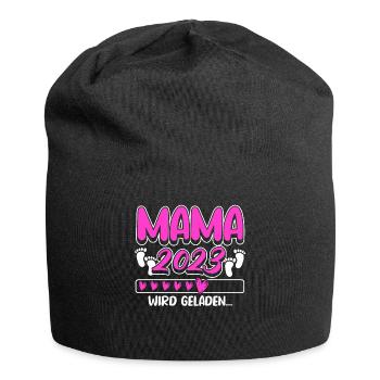 Mama 2023 Mutter werden in Schwangerschaft Baby - Jersey-Beanie - Schwarz - Vorne